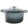 Crock Pot Artisan 5 Quart Round Enameled Cast Iron Dutch Oven In Slate Gray