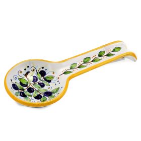 DERUTA: Spoon rest OLIVE (also wall hung)