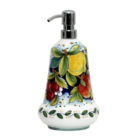 DERUTA FRUTTA: Liquid Soap/Lotion Dispenser with Chrome Pump (Large 26 OZ)