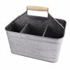 Galvanized Metal Sturdy Carry All Serveware, Gray