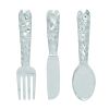 Artistic Cutlery Wall Decor In Metal, Set of Three, Silver