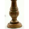 Pillar Shaped Wooden Candle Holder, Set of 3, Brown