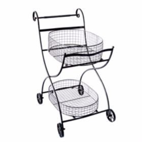 Well designed Metal Utility Cart & Stand, black