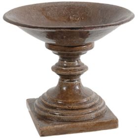 Quaint Footed Centerpiece Ceramic Bowl, Brown