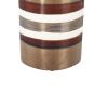 Cylindrical Shape Ceramic Decorative Vase with Bands, Multicolor