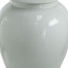 Deva 20 Inch Medium Porcelain Ginger Jar, Classic White Glossy Finish