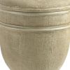 22 Inch Classic Lidded Vase with Turned Finial Cup Design, Whitewashed