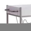 Kelcy 34 Inch Modern Kitchen Bar Cart, 3 Shelves, Wine Rack, Wheels, White