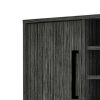 Otis 37 Inch Standing Bar Cabinet, 8 Cubbies, High Grade Smokey Brown