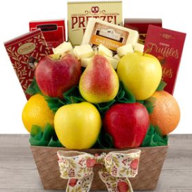 Deluxe Harvest: Gourmet Fruit & Snack Collection