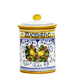 LIMONCINI: Tuscan Canister 'ZUCCHERO' (Sugar) lemon design