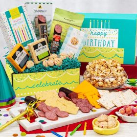 Happy Birthday Savory and Sweet Gift Basket