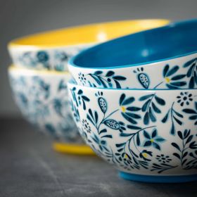 Portuguese Print Bowl Set Of 4