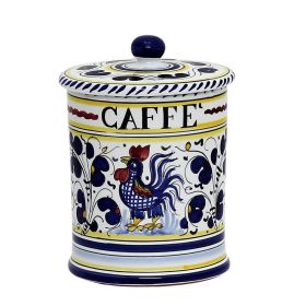 ORVIETO BLUE ROOSTER: Caffe' (Coffee) Container Canister