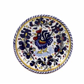 ORVIETO BLUE ROOSTER: Canape Plate - 7" Diam. Saucer