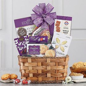 Purple Pleasures: Gourmet Delights Gift Basket