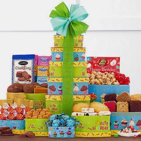 Best Wishes: Gourmet Birthday Gift Tower