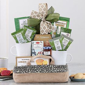 Coffee & Tea Delights: Gourmet Gift Basket