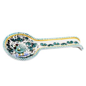 ORVIETO GREEN ROOSTER: Spoon Rest Deluxe