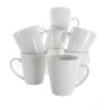 Elama Amie 8 Piece 12 Ounce Porcelain Mug Set In White