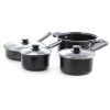 Better Chef 7 Piece Deluxe Non-stick Cookware Set In Black