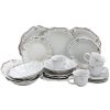 Elama Fleur De Lys 20-piece Dinnerware Set In White