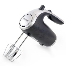 5-speed 150-watt Hand Mixer Black W/ Silver Accents