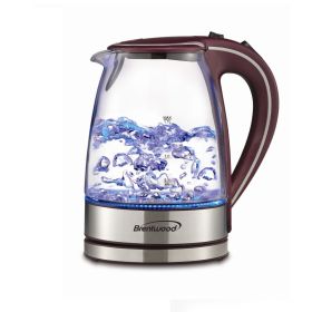 Brentwood 1.7-liter Tempered Glass Tea Kettle In Purple