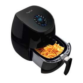 Megachef 3.5 Quart Airfryer And Multicooker With 7 Pre-programmed Settings In Sleek Black