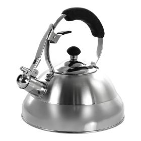 Megachef 2.7 Liter Stovetop Whistling Kettle In Brushed Silver