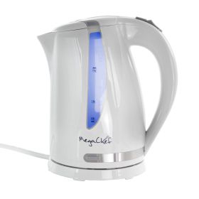 Megachef 1.7lt. Plastic Electric Tea Kettle- White