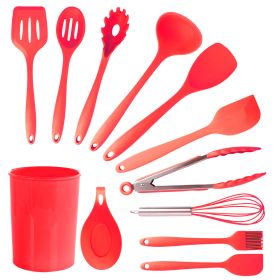 Megachef Red Silicone Cooking Utensils, Set Of 12