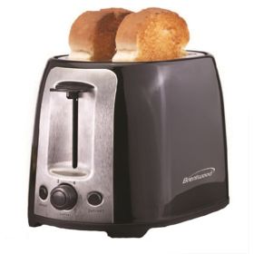 Brentwood 2 Slice Cool Touch Toaster ; Black And Stainless Steel