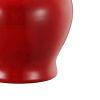 6 Inch Small Ginger Jar, Lidded, Porcelain, Bell Shape Set of 3, Red