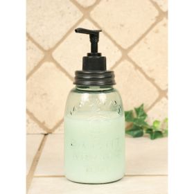 Midget Pint Mason Jar Soap Dispenser (Color: Black lid)