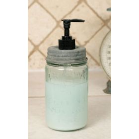 Pint Mason Jar Soap Dispenser (Color: Barn roof lid)